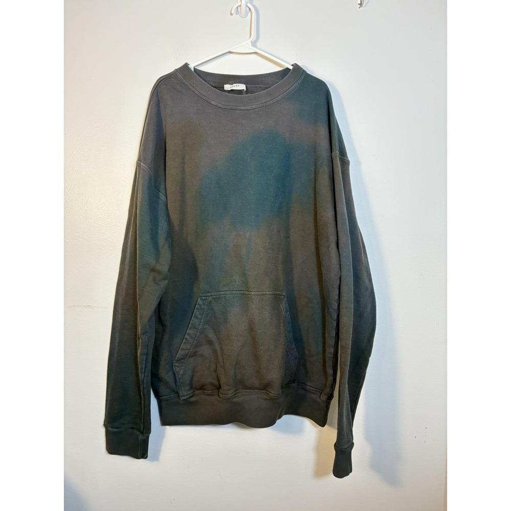 Rhude Cross Iron Crew Neck Pullover Sweater Men's 2XL Green/brown Tie-dye